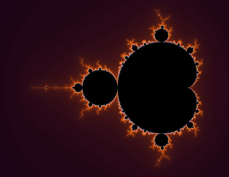 A visualization of the Mandelbrot set, using my fractal explorer